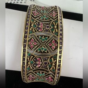 Heidi Daus “Byzantine Beauty” Vintage clamper cuff bracelet